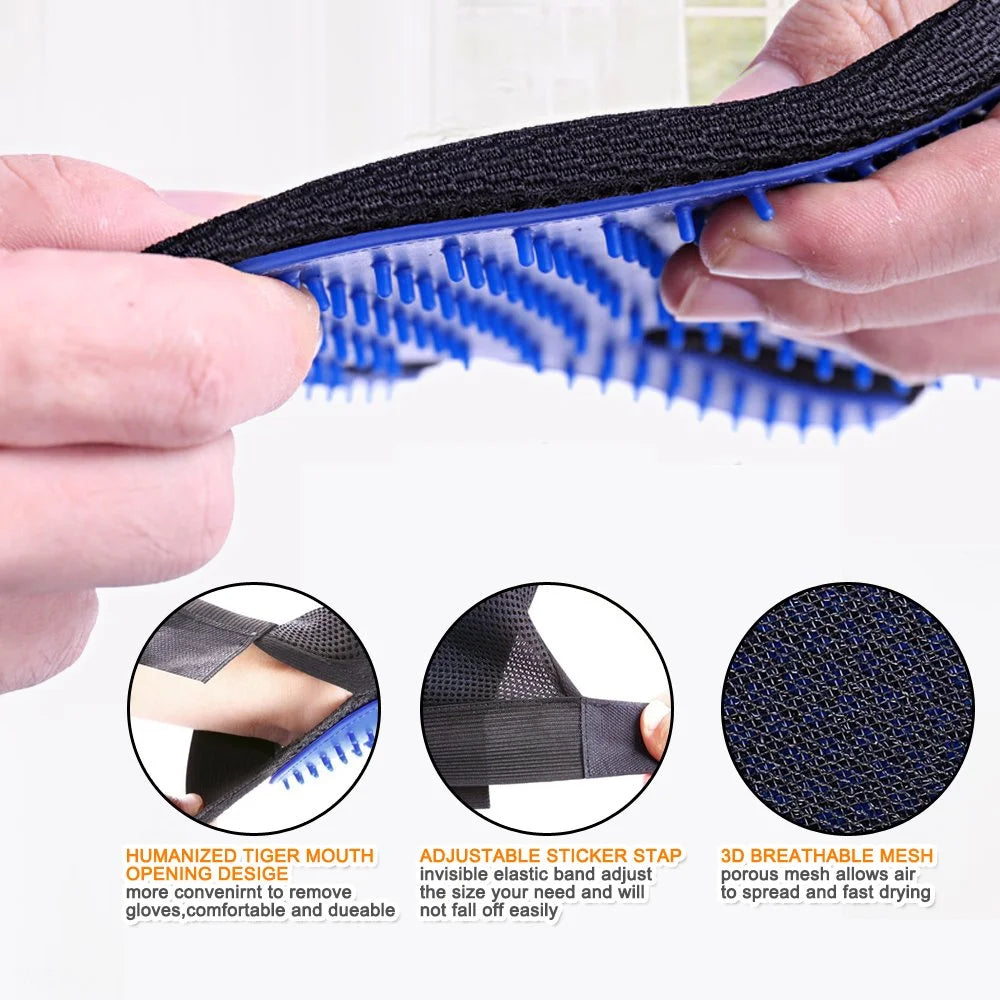 New Silicone Cat Hair Remove Gloves Rubber Pet Beauty Cleaning Grooming Effective Massage Dog Combs Floating Brush Glove