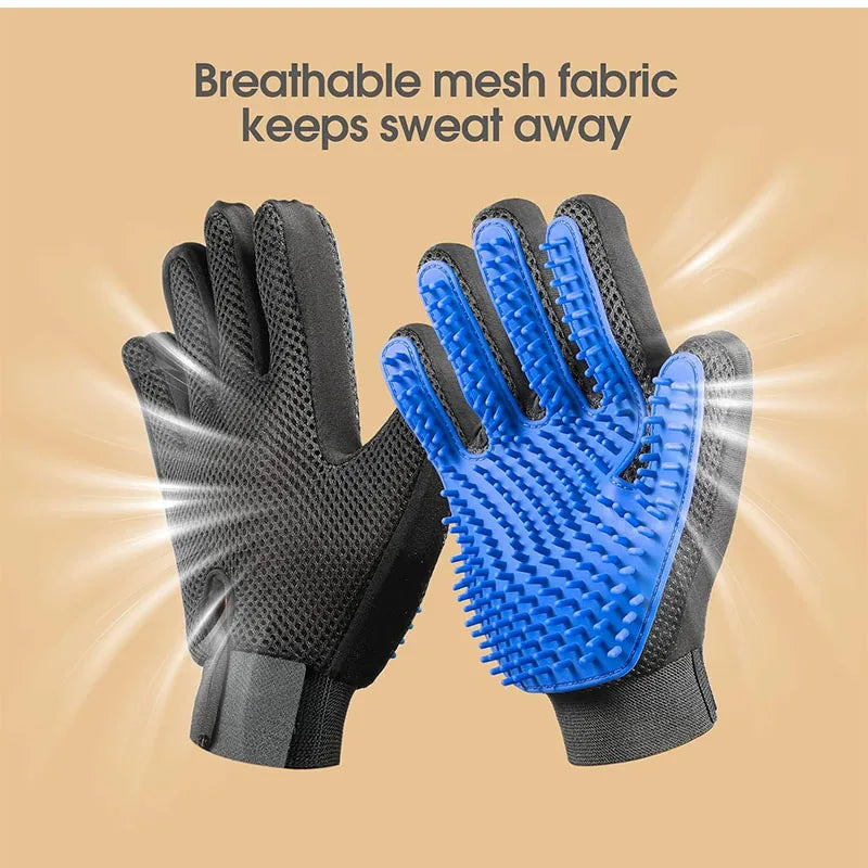 New Silicone Cat Hair Remove Gloves Rubber Pet Beauty Cleaning Grooming Effective Massage Dog Combs Floating Brush Glove