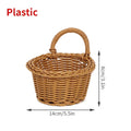 Kitchen Storage Basket with Handle Woven Hanging Baskets for Living Room Fruit Sundries Organizer Home Decor Hand-Woven Baskets
