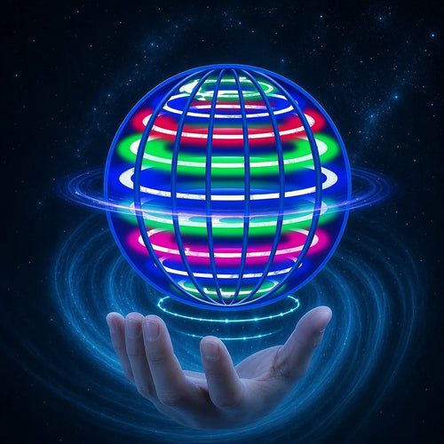Flying Ball Children'S Hand Controlled Color LED Cosmic Globe 360 Rotating Suspension Ball Suitable for Indoor and Outdoor Toy