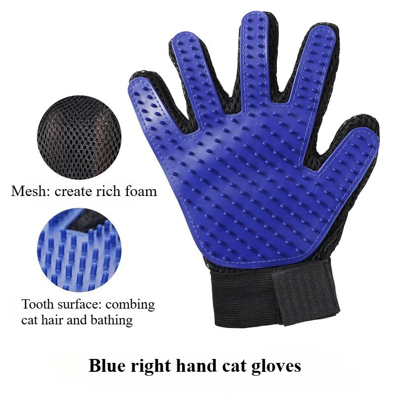 New Silicone Cat Hair Remove Gloves Rubber Pet Beauty Cleaning Grooming Effective Massage Dog Combs Floating Brush Glove