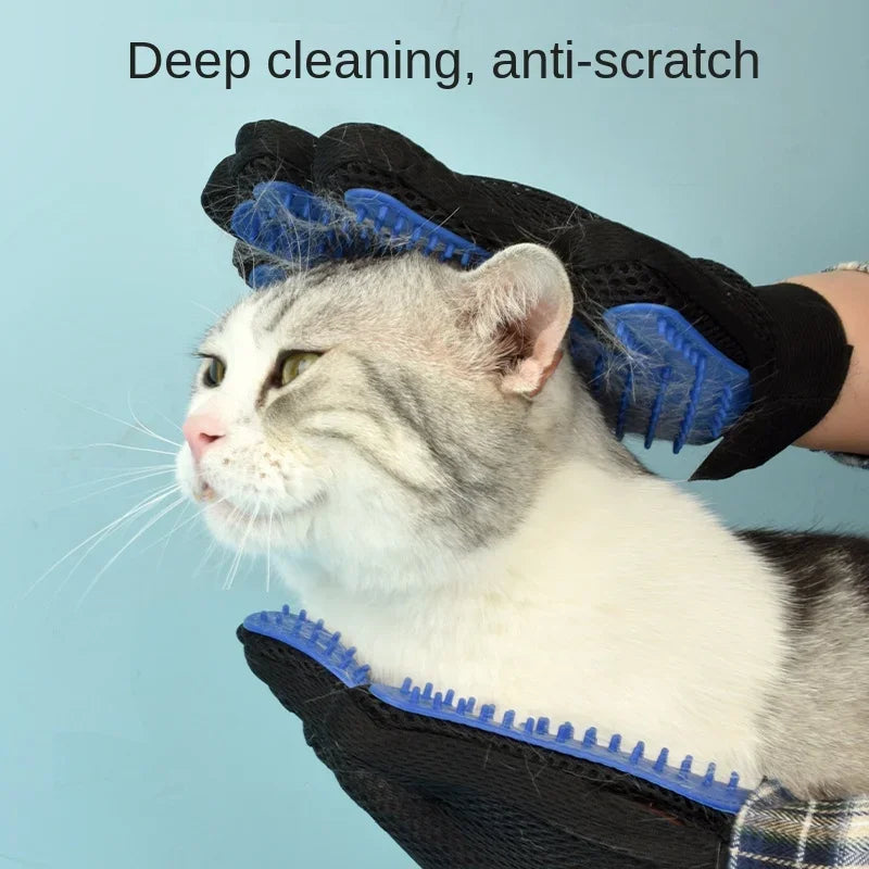 New Silicone Cat Hair Remove Gloves Rubber Pet Beauty Cleaning Grooming Effective Massage Dog Combs Floating Brush Glove