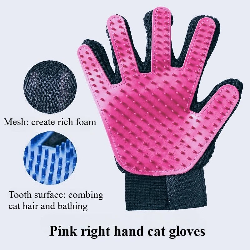 New Silicone Cat Hair Remove Gloves Rubber Pet Beauty Cleaning Grooming Effective Massage Dog Combs Floating Brush Glove