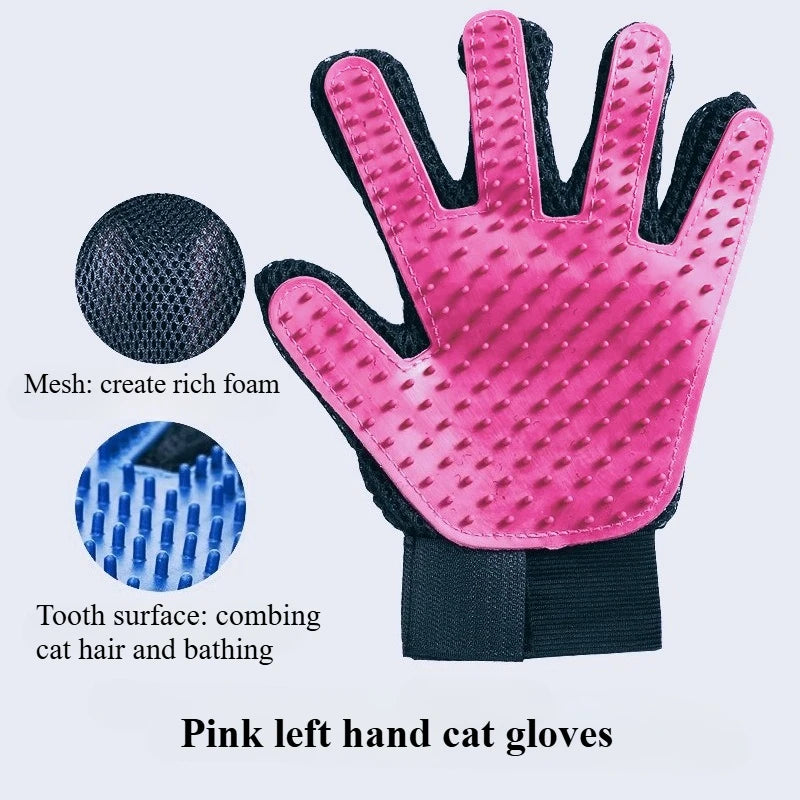 New Silicone Cat Hair Remove Gloves Rubber Pet Beauty Cleaning Grooming Effective Massage Dog Combs Floating Brush Glove