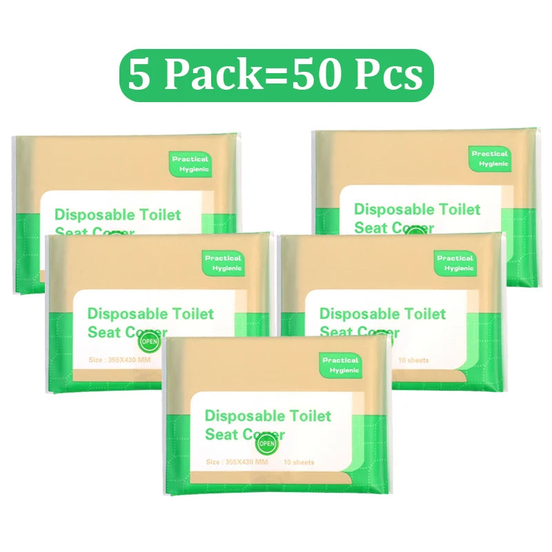 Portable Disposable Toilet Seat Cover Travel Camping Hotel Bathroom Accessories Degradable Waterproof Soluble Water Toilet Mats
