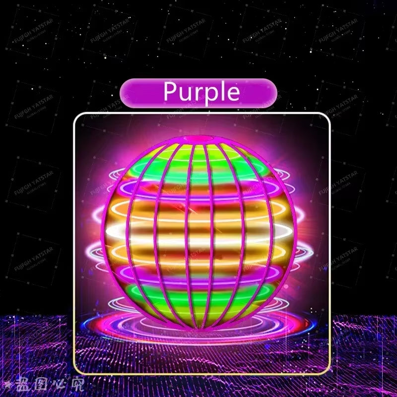Flying Ball Children'S Hand Controlled Color LED Cosmic Globe 360 Rotating Suspension Ball Suitable for Indoor and Outdoor Toy