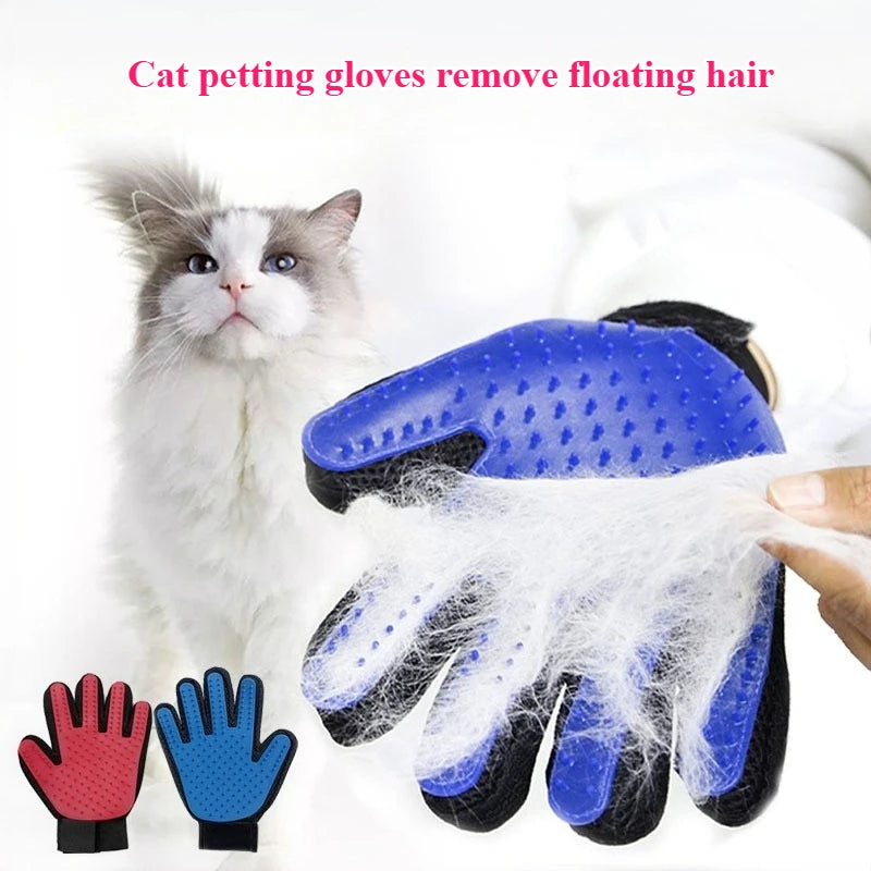 New Silicone Cat Hair Remove Gloves Rubber Pet Beauty Cleaning Grooming Effective Massage Dog Combs Floating Brush Glove