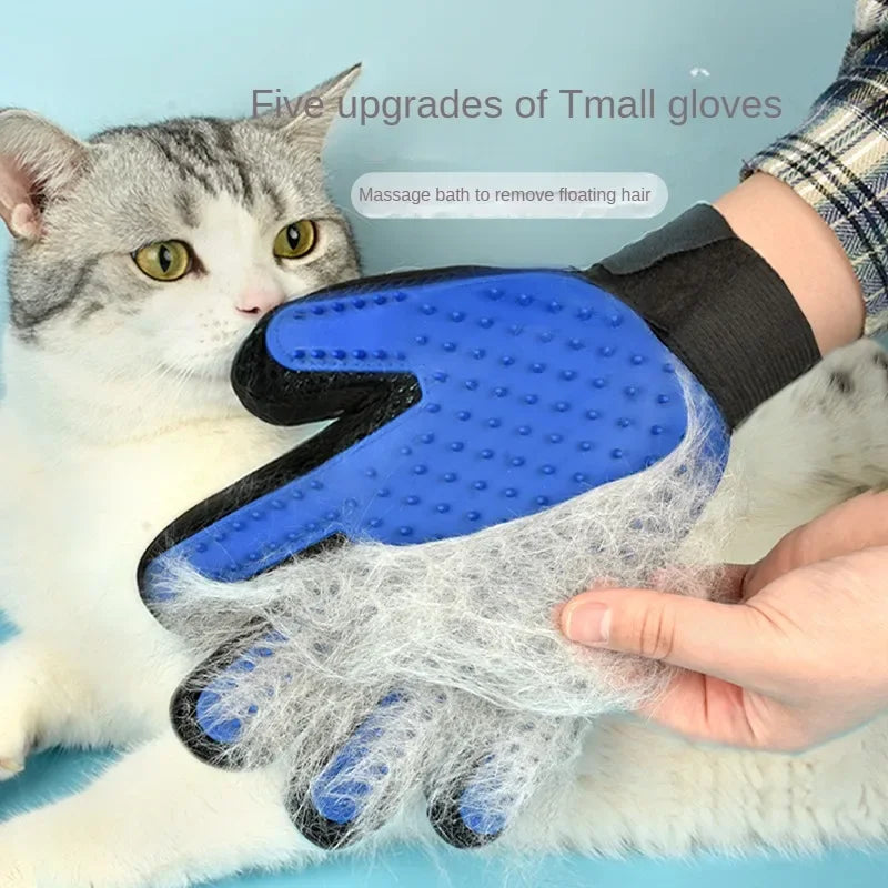 New Silicone Cat Hair Remove Gloves Rubber Pet Beauty Cleaning Grooming Effective Massage Dog Combs Floating Brush Glove